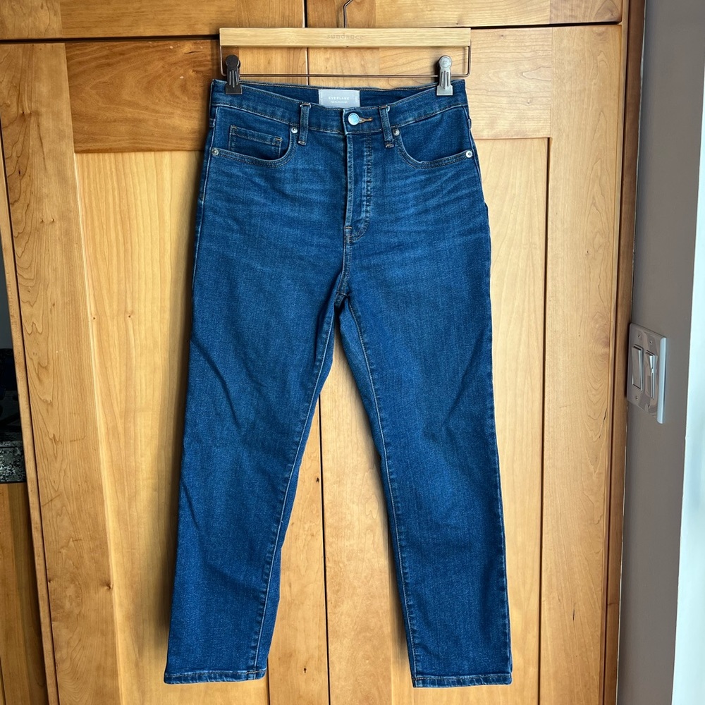 Everlane high-rise slim straight ankle jeans 27